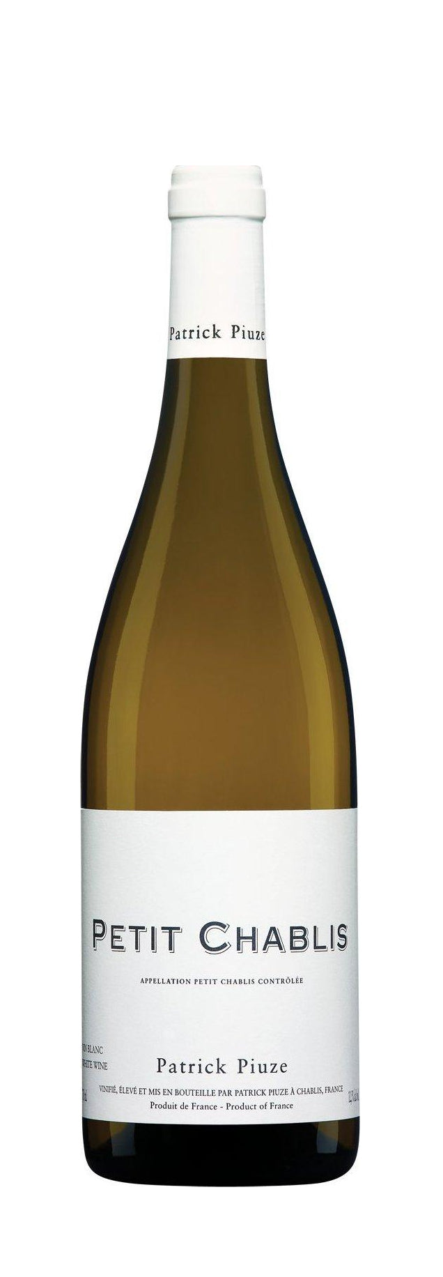 Patrick Piuze Petit Chablis 2021  Front Bottle Shot