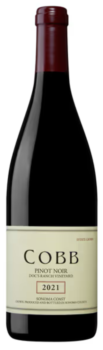 Cobb Wines Doc's Ranch Vineyard Pinot Noir 2021  Front Bottle Shot