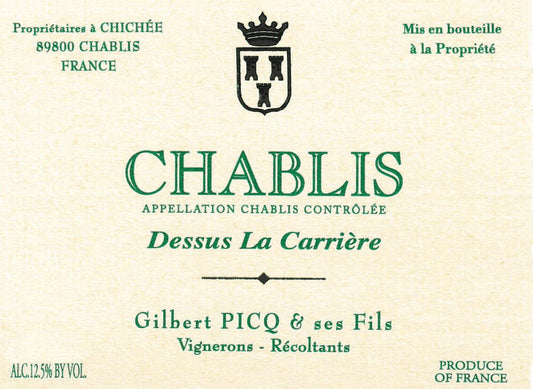 Gilbert Picq Chablis Dessus La Carriere (1.5 Liter Magnum) 2022