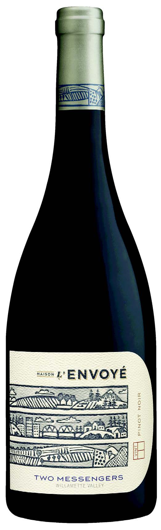 Maison L'Envoye Two Messengers Pinot Noir 2022  Front Bottle Shot