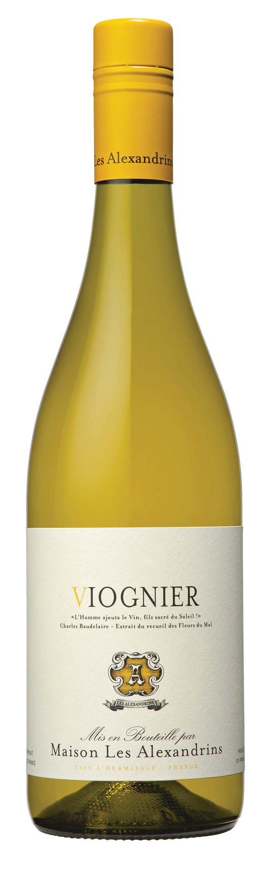 Les Alexandrins Viognier 2023  Front Bottle Shot