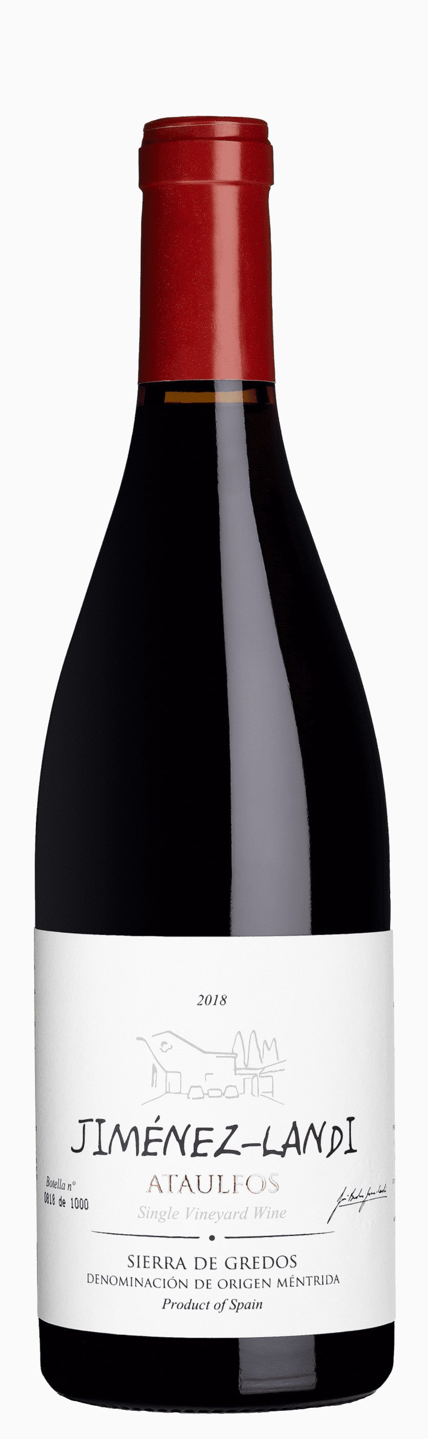 Bodegas Jimenez Landi Ataulfos 2018  Front Bottle Shot