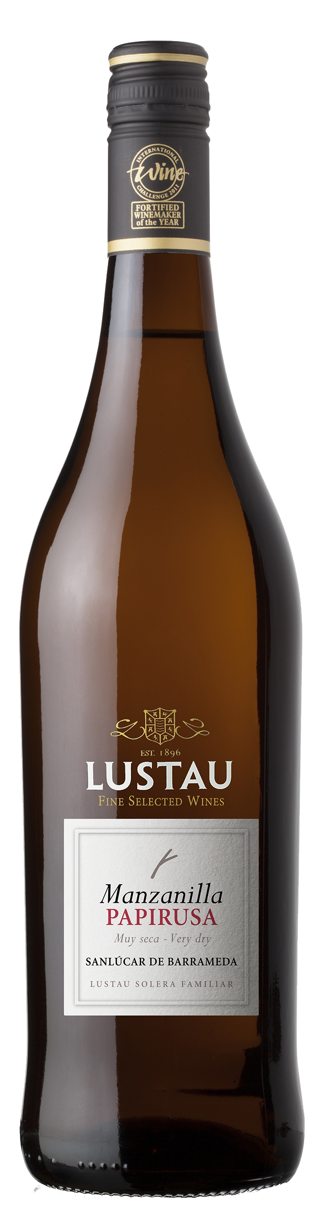 Lustau Papirusa Manzanilla Sherry  Front Bottle Shot