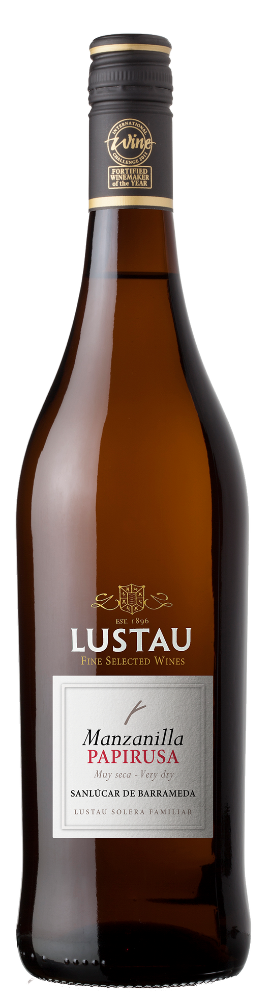 Lustau Papirusa Manzanilla Sherry  Front Bottle Shot