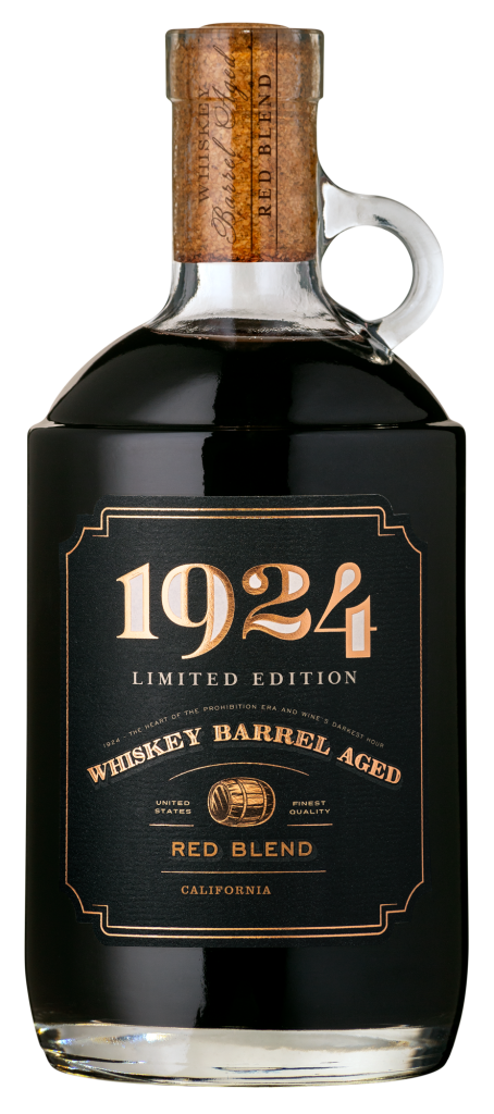 1924 Whiskey Barrel Aged Red Blend 2022  Front Bottle Shot