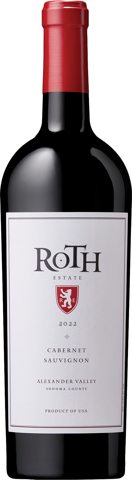 Roth Estate Alexander Valley Cabernet Sauvignon 2022  Front Bottle Shot