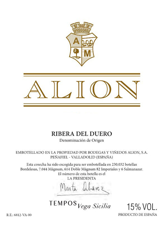 Tempos Vega Sicilia Alion (1.5 Liter Magnum) 2019