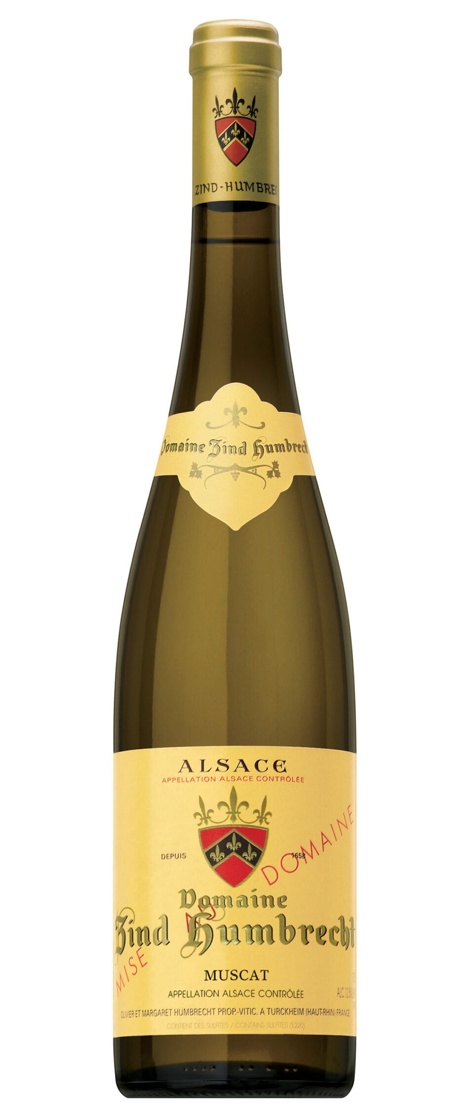 Zind-Humbrecht Muscat 2022  Front Bottle Shot