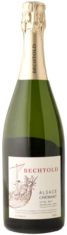 Domaine Bechtold Cremant d'Alsace Blanc Extra Brut 2021  Front Bottle Shot