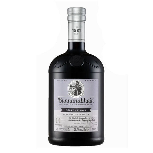 Bunnahabhain 14 Year Feis Ile 2024 Ruby Port Cask Scotch Whiskey 750ml