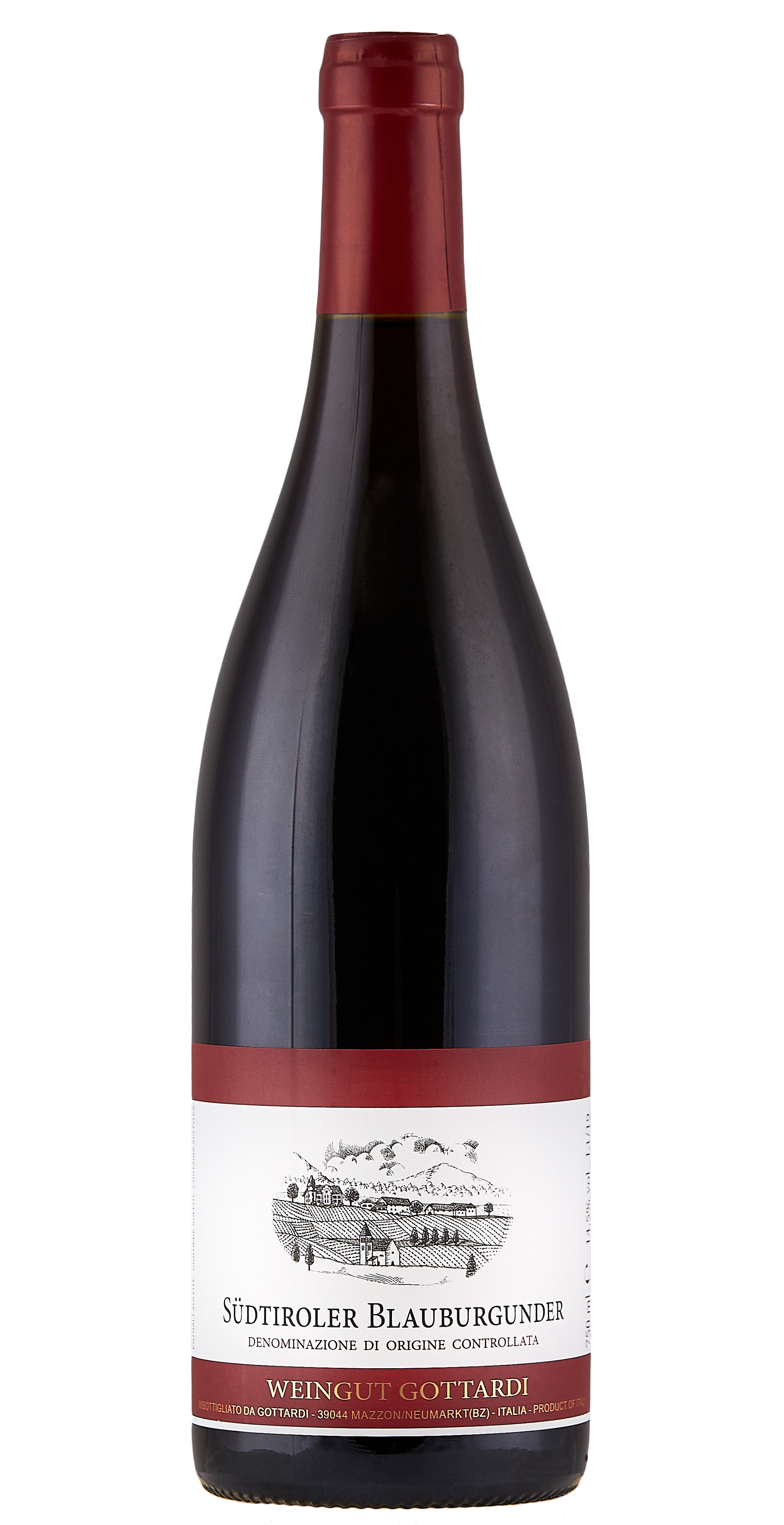 Weingut Gottardi Sudtirol Blauburgunder 2016  Front Bottle Shot