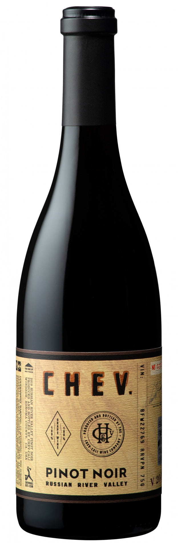 CHEV Russian River Valley Pinot Noir 2021  Front Bottle Shot