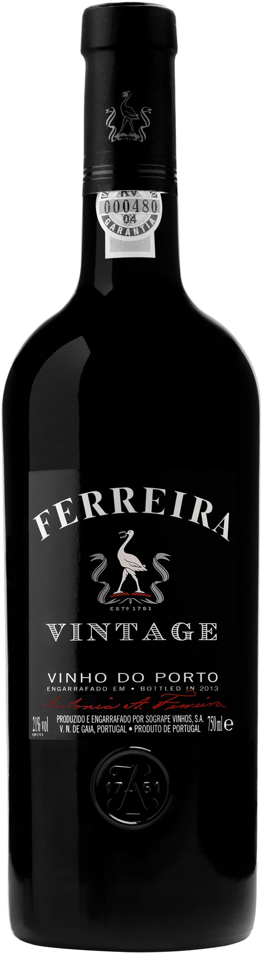 Ferreira Porto Vintage Port 2007  Front Bottle Shot