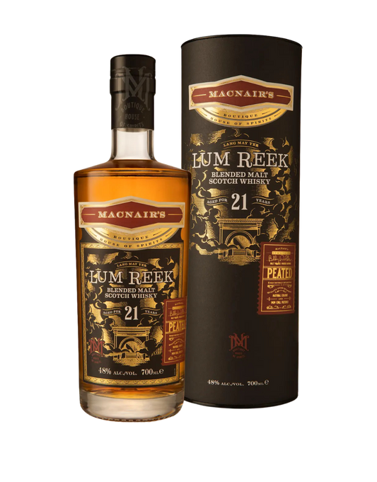 MACNAIR'S LUM REEK 21 YEAR OLD PEATED BLENDED MALT 700 ML