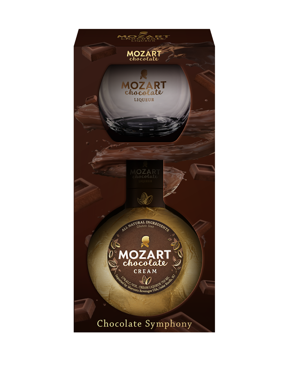MOZART CHOCOLATE CREAM GIFT SET WITH TUMBLER 750 ML
