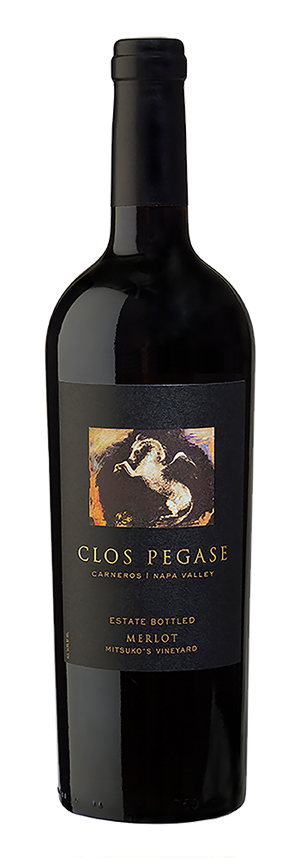 Clos Pegase Mitsuko's Vineyard Merlot 2021  Front Bottle Shot