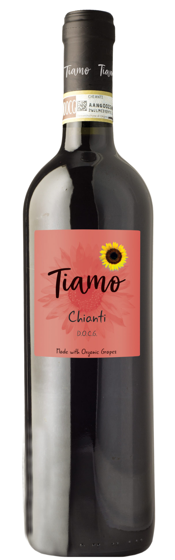 Tiamo Organic Chianti 2023  Front Bottle Shot