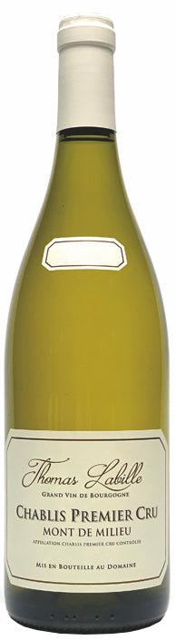 Thomas Labille Chablis Mont de Milieu Premier Cru 2022  Front Bottle Shot