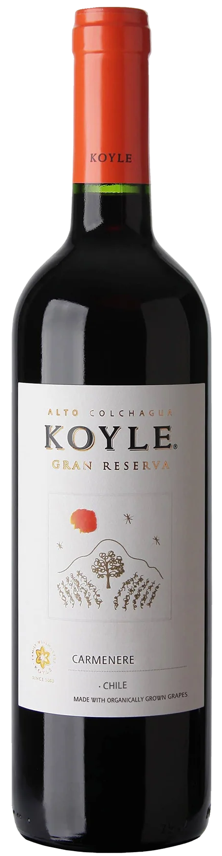 Koyle Gran Reserva Carmenere 2021  Front Bottle Shot