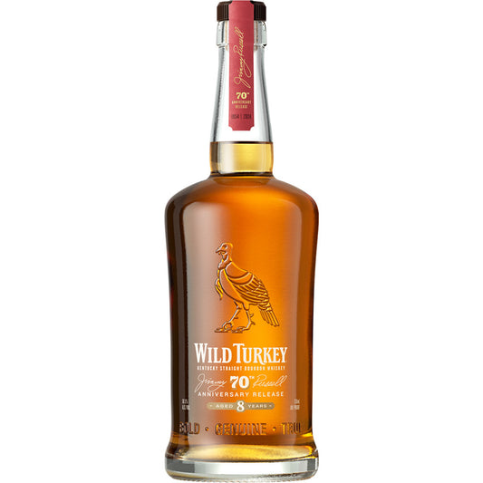 WILD TURKEY JIMMY RUSSELL'S 70TH ANNIVERSARY 8 YEAR OLD BOURBON 750 ML