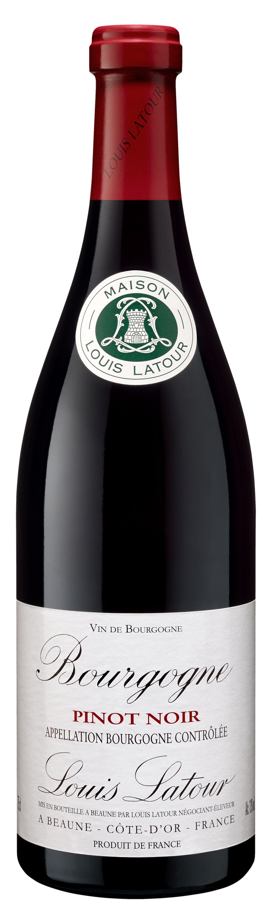 Louis Latour Bourgogne Pinot Noir 2022  Front Bottle Shot