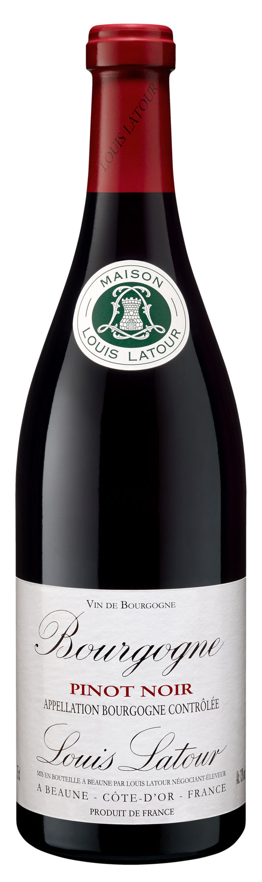 Louis Latour Bourgogne Pinot Noir 2022  Front Bottle Shot
