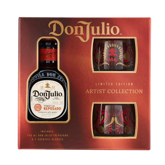 DON JULIO REPOSADO TEQUILA GIFT SET 750 ML