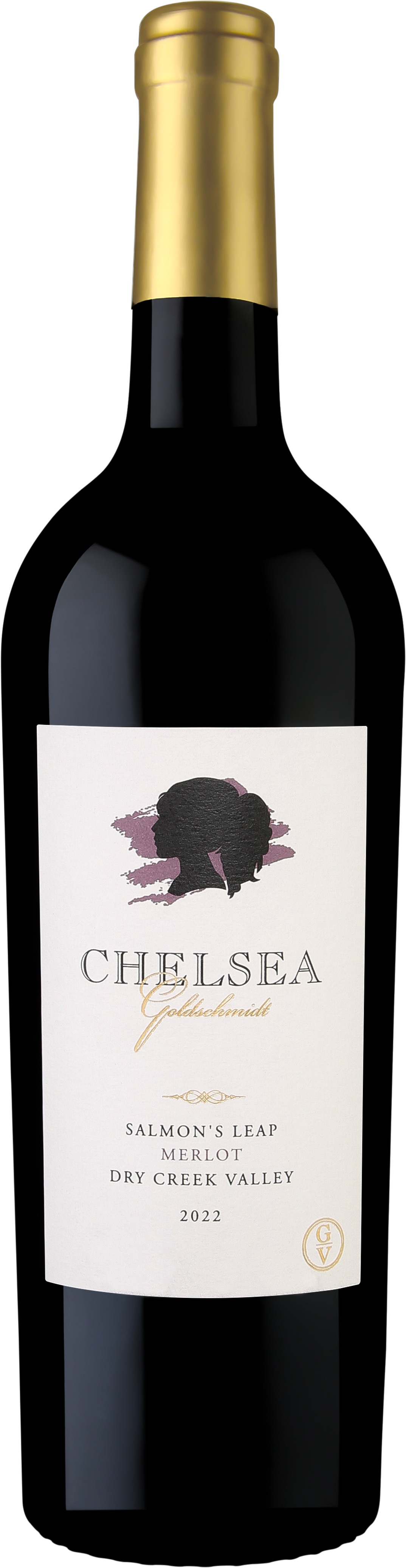 Goldschmidt Vineyard Chelsea Dry Creek Valley Merlot 2022  Front Bottle Shot