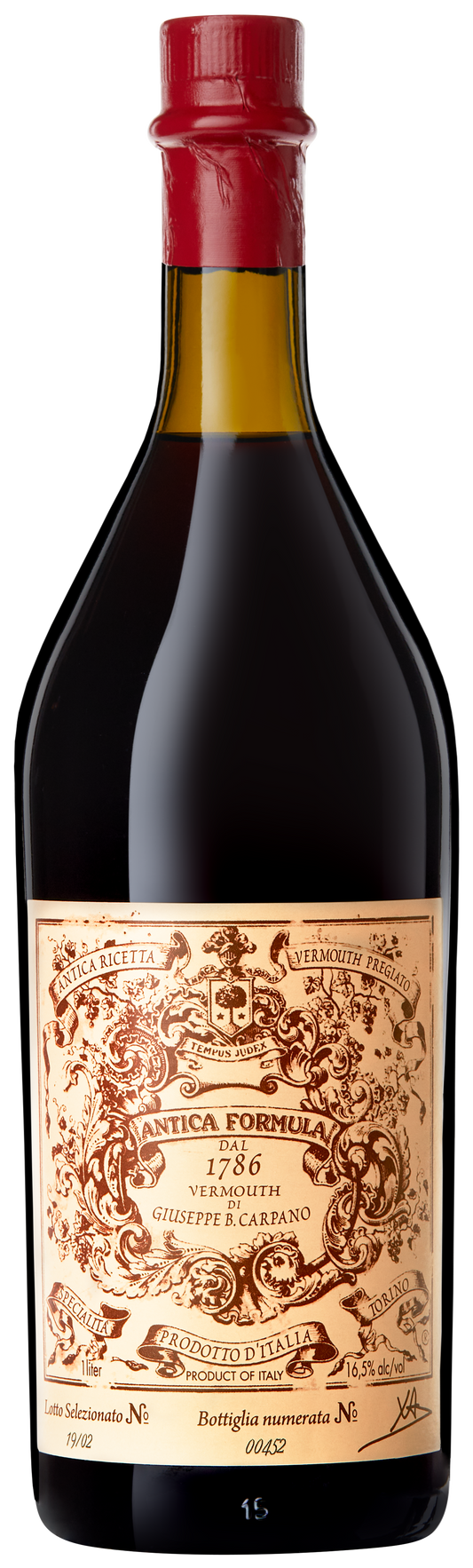 Carpano Antica Formula Sweet Vermouth (1 Liter)  Front Bottle Shot