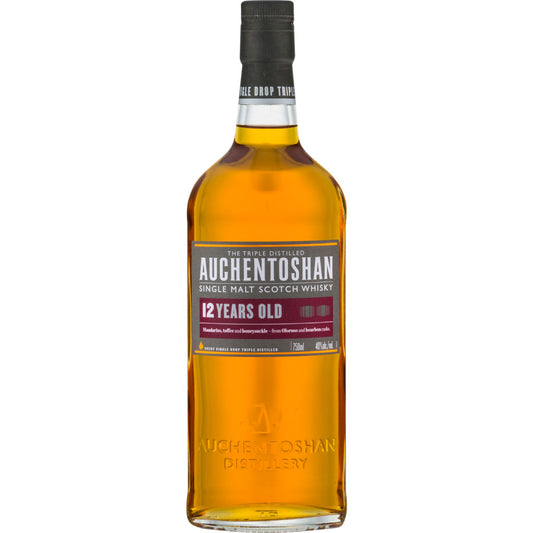AUCHENTOSHAN 12 YEAR LOWLAND SINGLE MALT SCOTCH WHISKY 750 ML