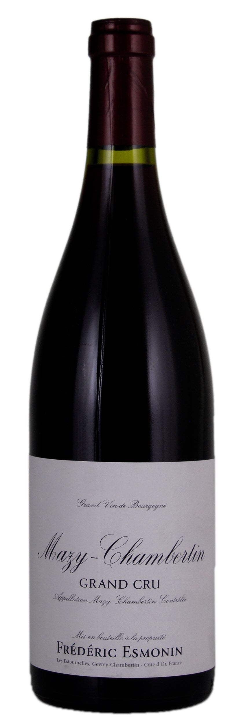 Frederic Esmonin Mazy-Chambertin Grand Cru 2018  Front Bottle Shot