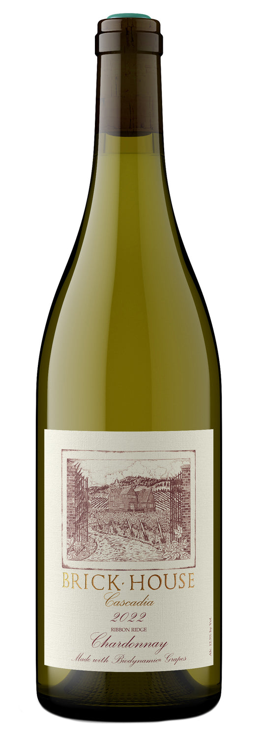 Brick House Cascadia Chardonnay 2022  Front Bottle Shot
