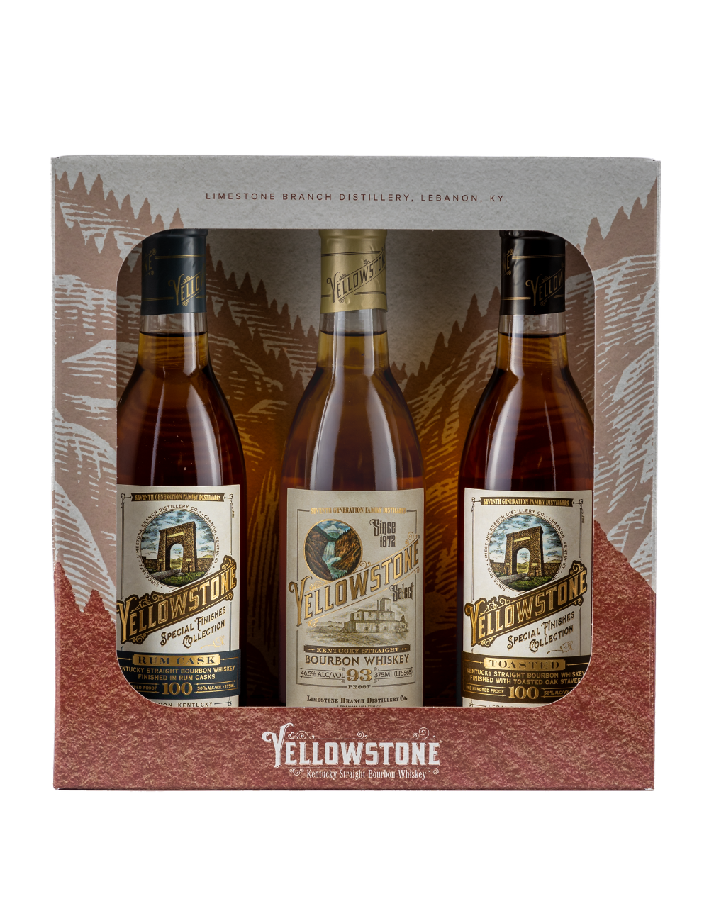 YELLOWSTONE BOURBON GIFTPACK 375 ML
