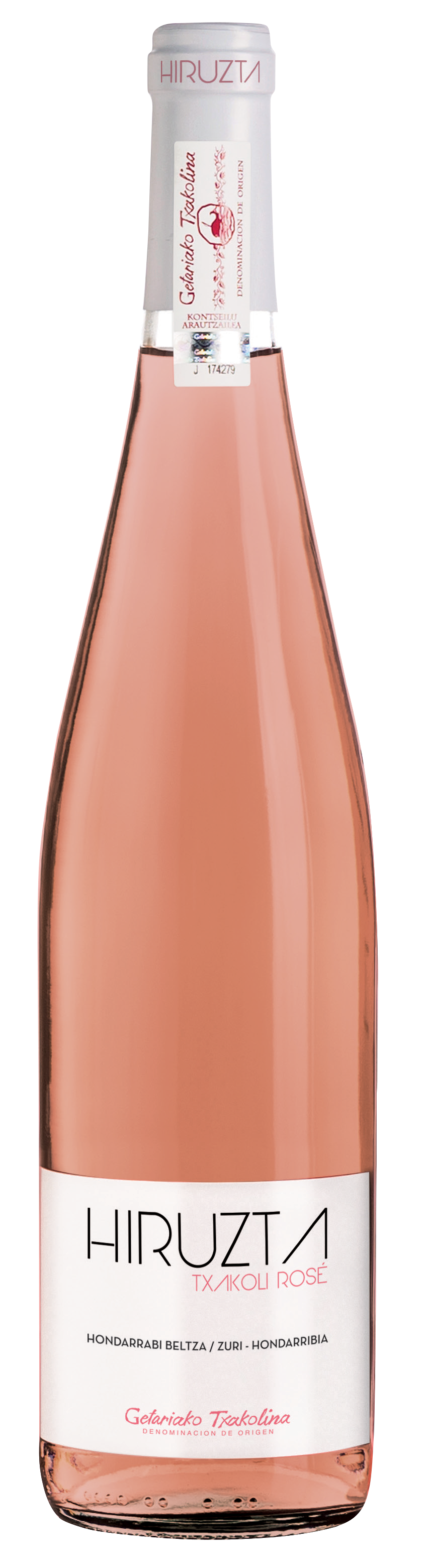 Hiruzta Txakoli Rosado 2023  Front Bottle Shot