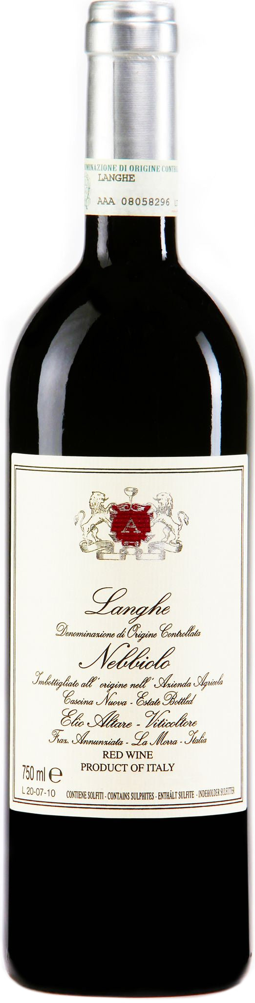 Elio Altare Langhe Nebbiolo 2023  Front Bottle Shot