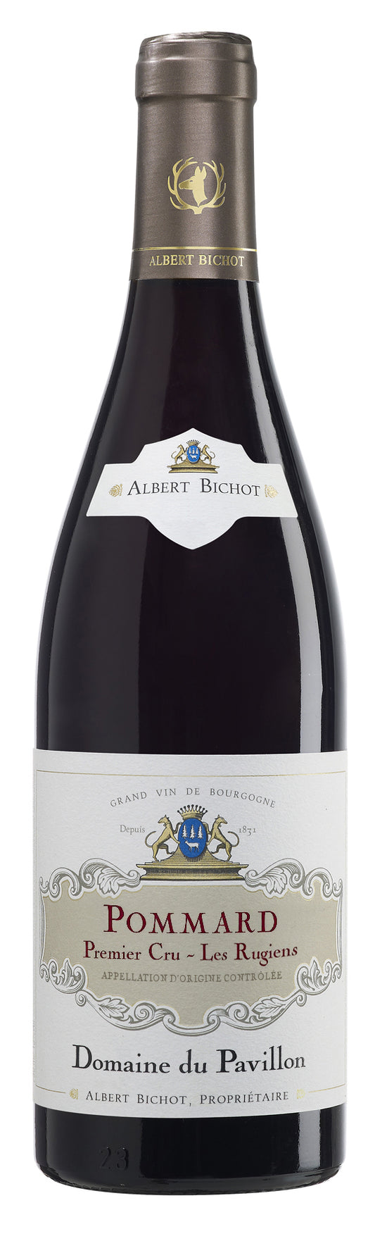 Albert Bichot Pommard Les Rugiens Premier Cru Domaine du Pavillon 2020  Front Bottle Shot