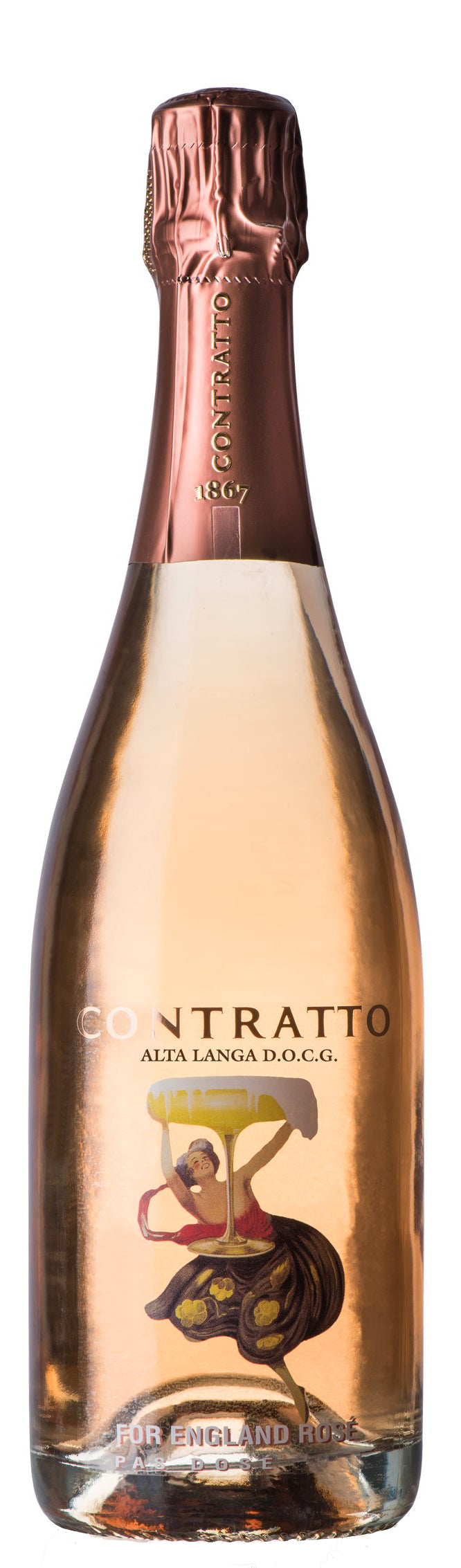 Contratto For England Brut Rose 2017  Front Bottle Shot