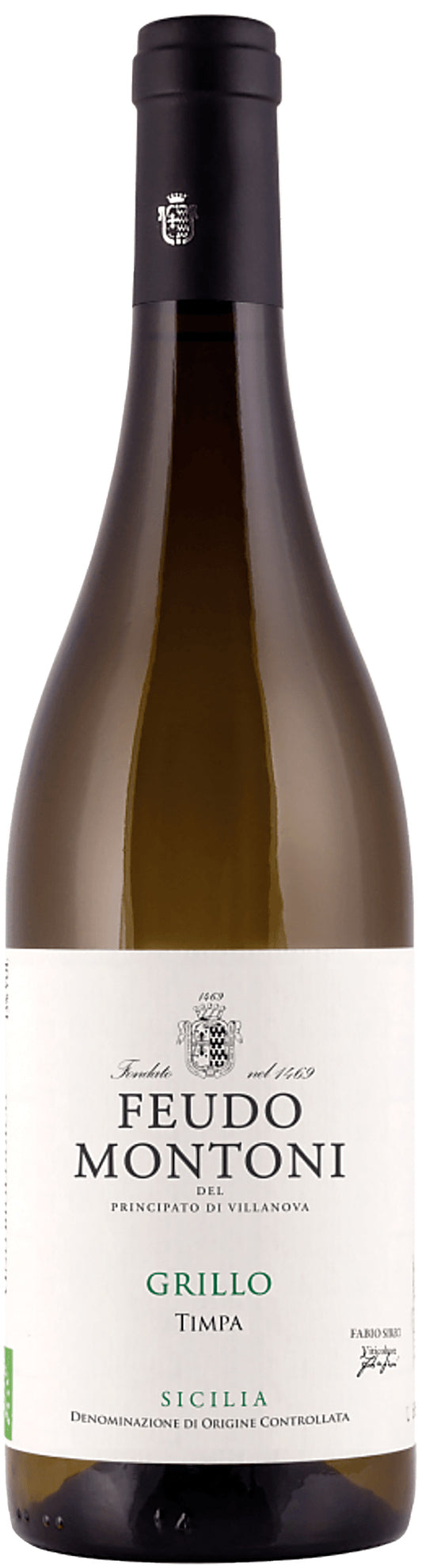 Feudo Montoni Grillo Timpa 2022  Front Bottle Shot
