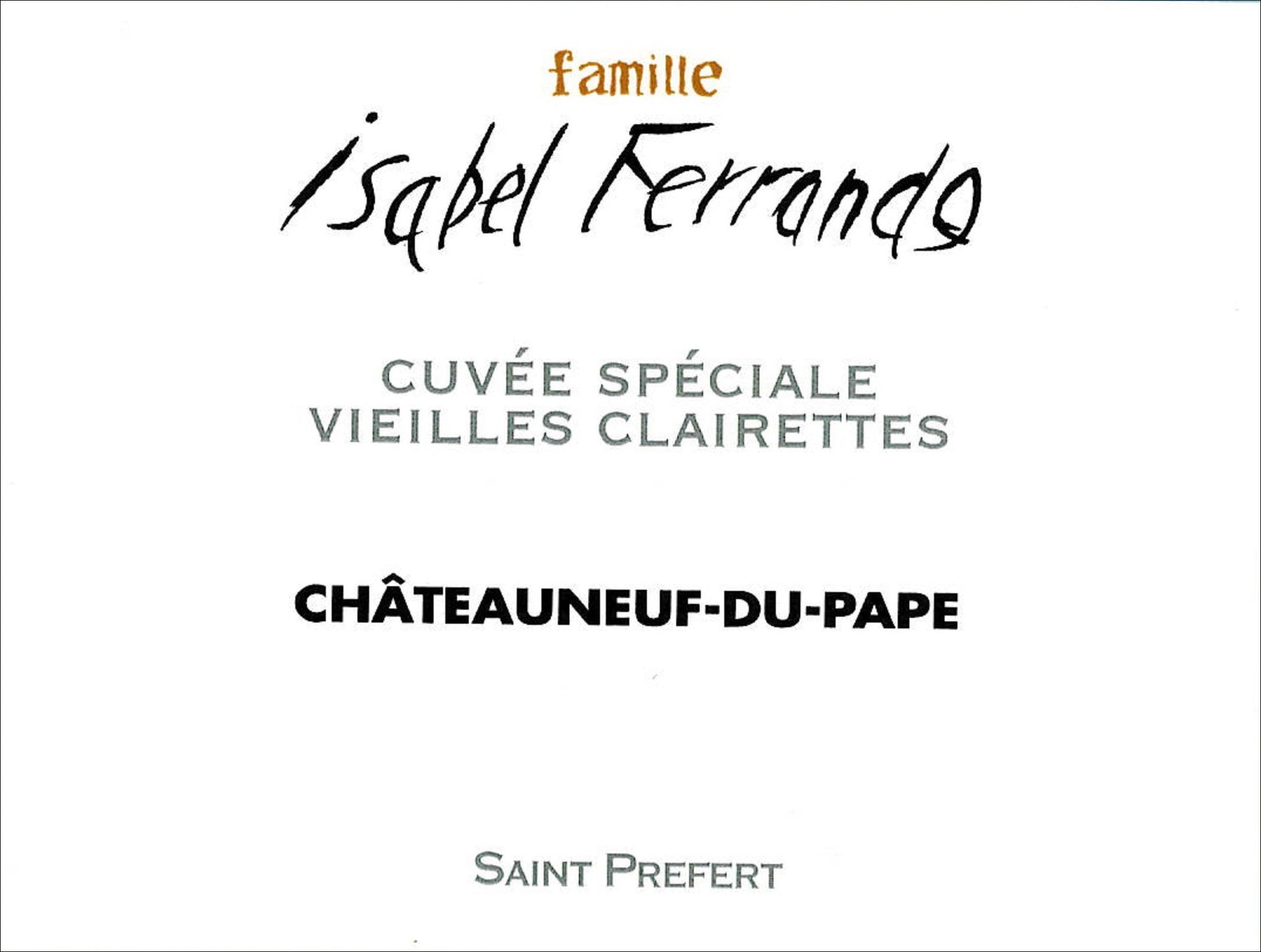 Famille Ferrando Chateauneuf-du-Pape Blanc Vieilles Clairettes (1.5 Liter Magnum) 2021