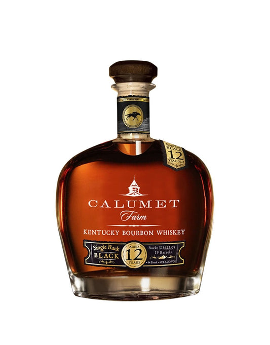CALUMET FARM 12 YEAR OLD SINGLE RACK BLACK KENTUCKY BOURBON WHISKEY 750 ML