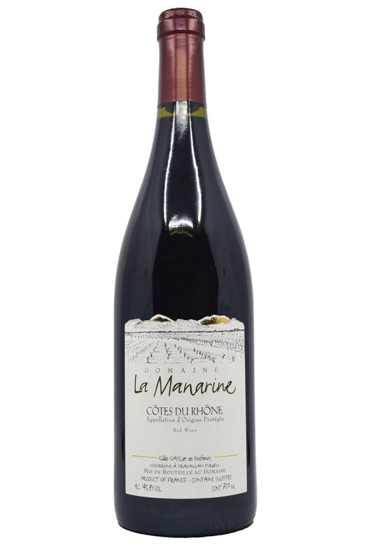 La Manarine Cotes du Rhone Rouge 2021  Front Bottle Shot
