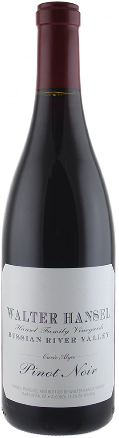 Walter Hansel Cuvee Alyce Pinot Noir 2022  Front Bottle Shot