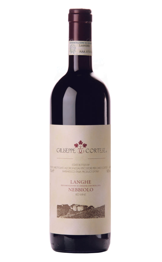 Giuseppe Cortese Langhe Nebbiolo 2020  Front Bottle Shot