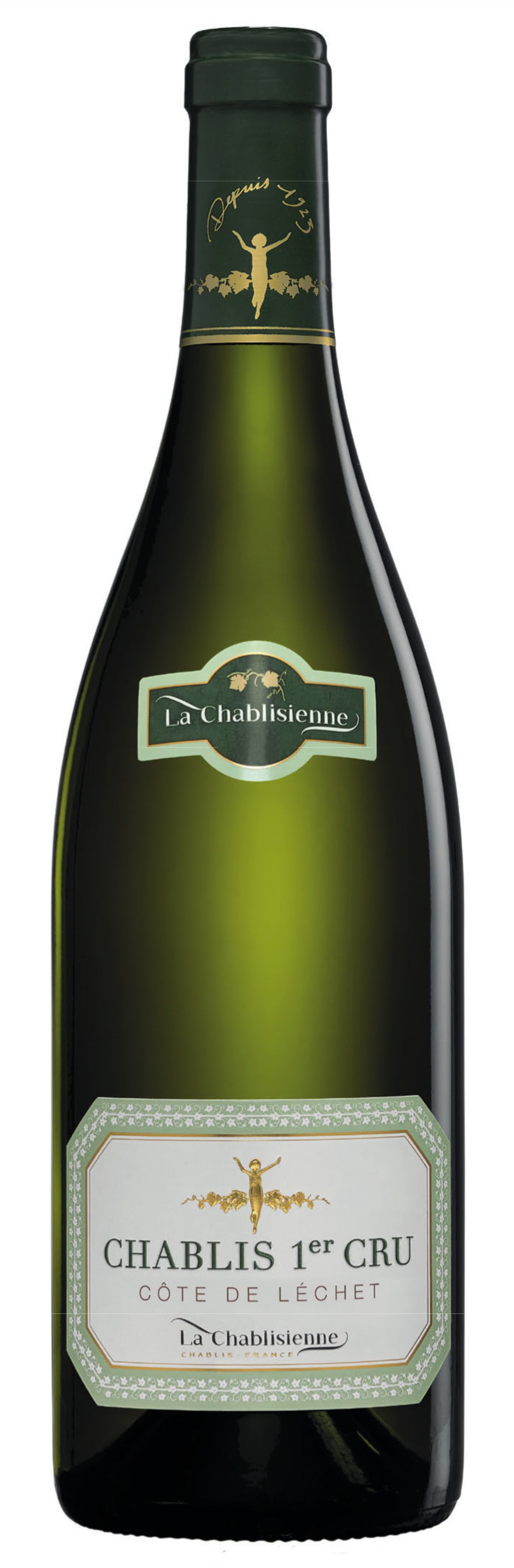 La Chablisienne Chablis Cote de Lechet Premier Cru 2020  Front Bottle Shot