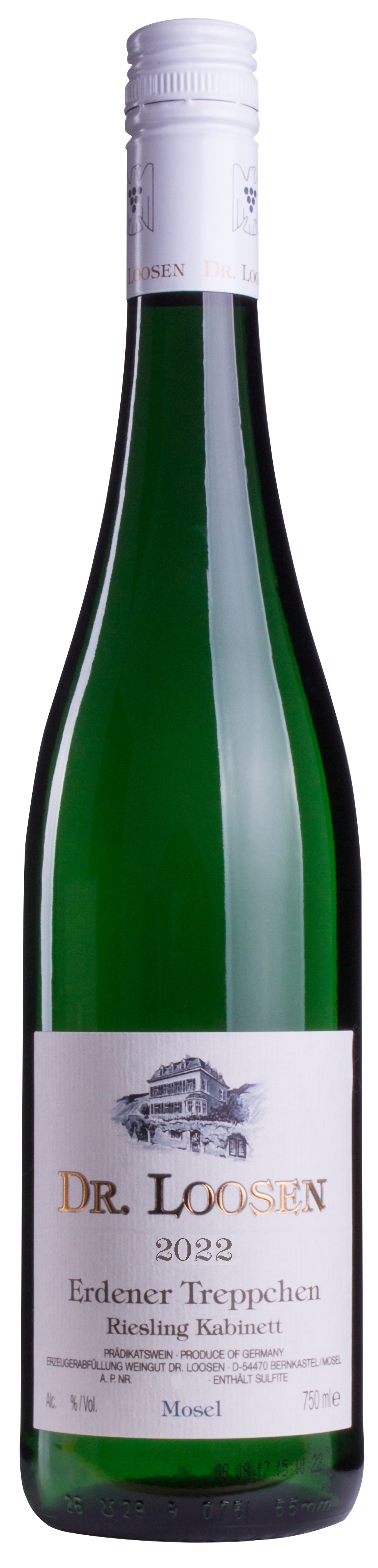 Dr. Loosen Erdener Treppchen Riesling Kabinett 2022  Front Bottle Shot