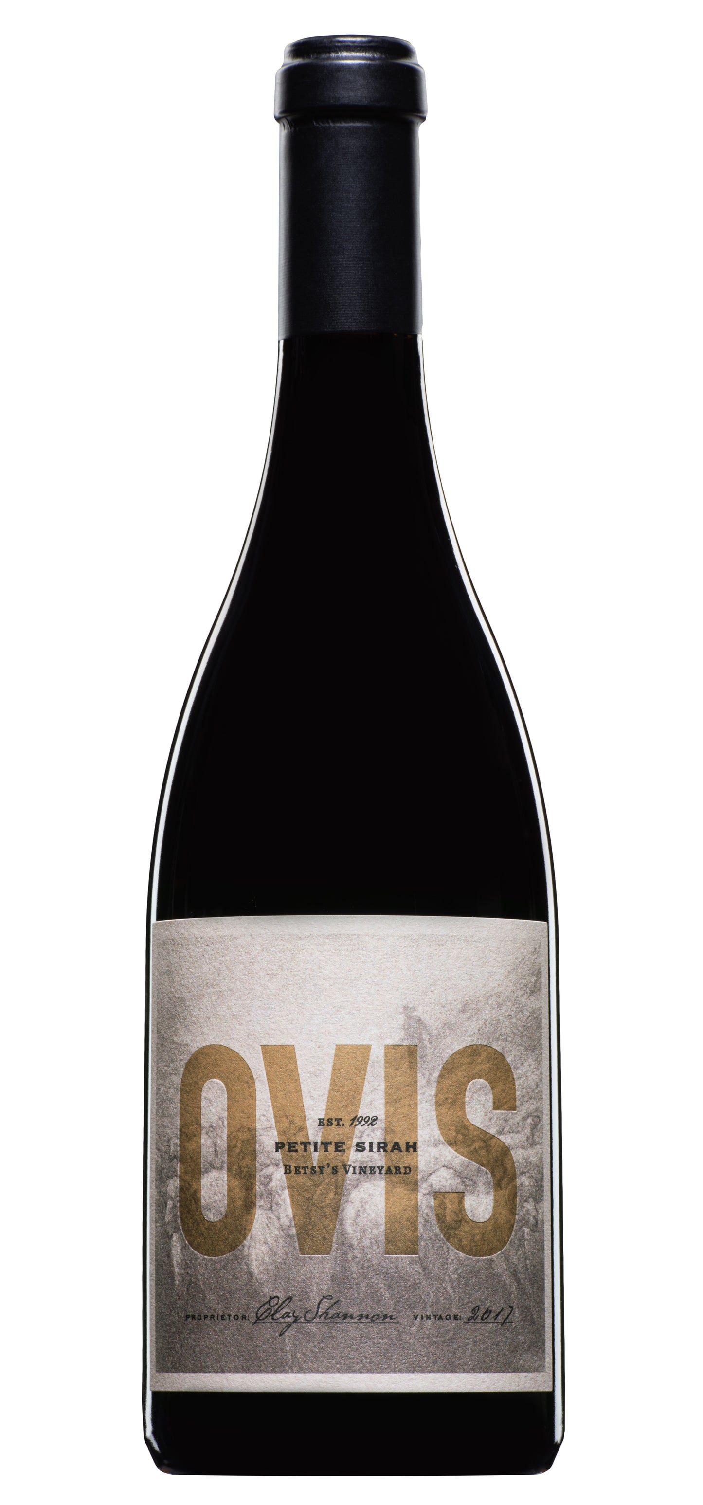 OVIS Petite Sirah 2017  Front Bottle Shot