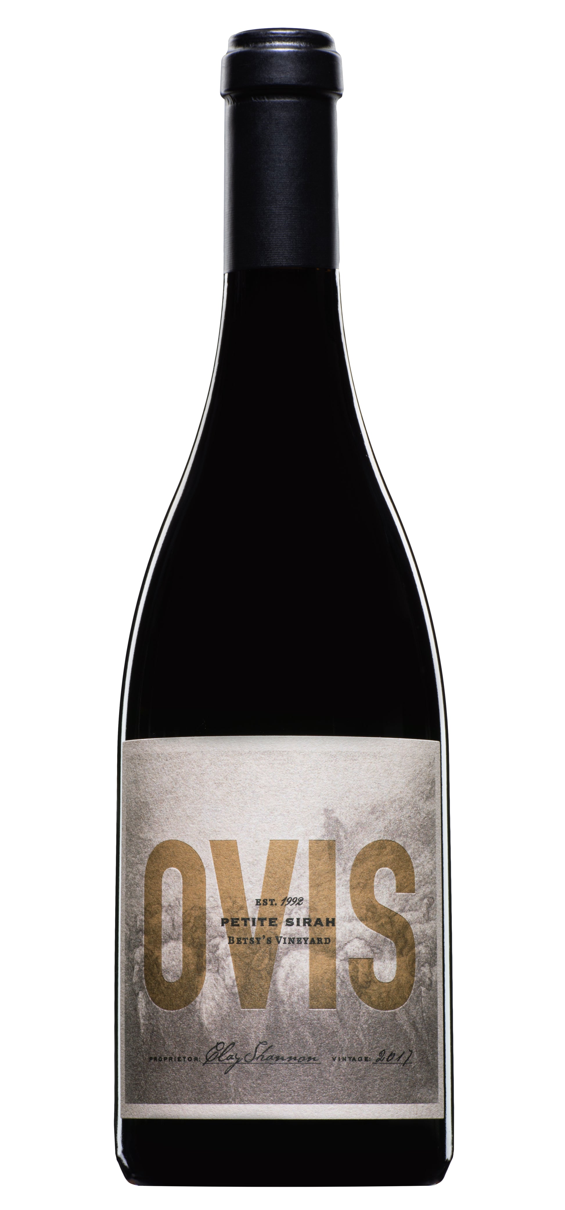 OVIS Petite Sirah 2017  Front Bottle Shot