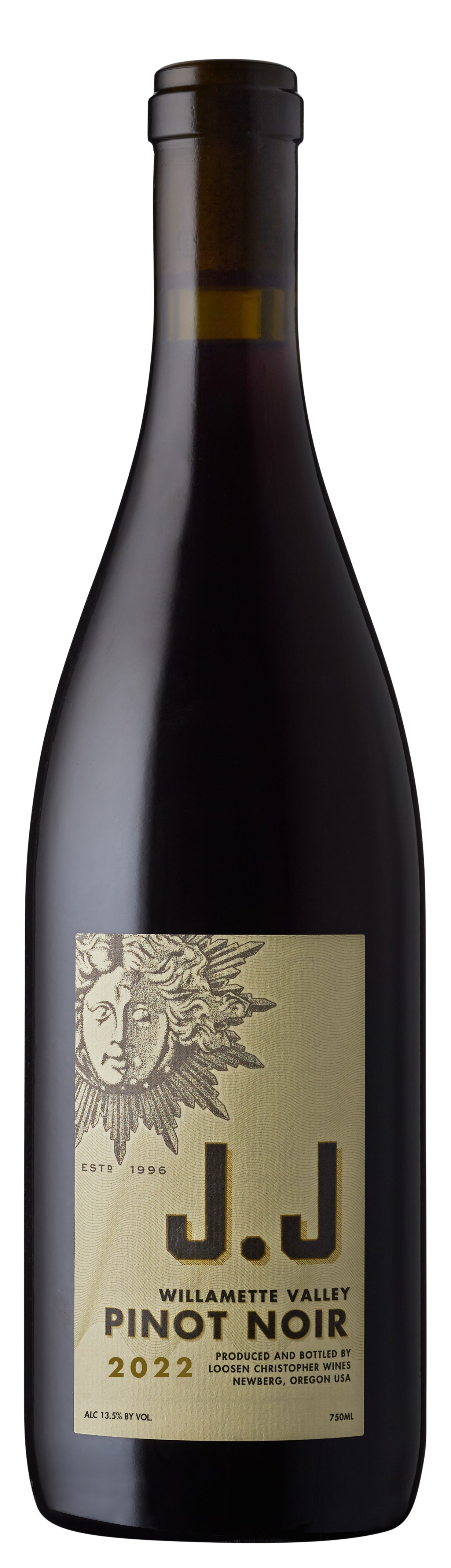 J. Christopher J.J Willamette Valley Pinot Noir 2022  Front Bottle Shot