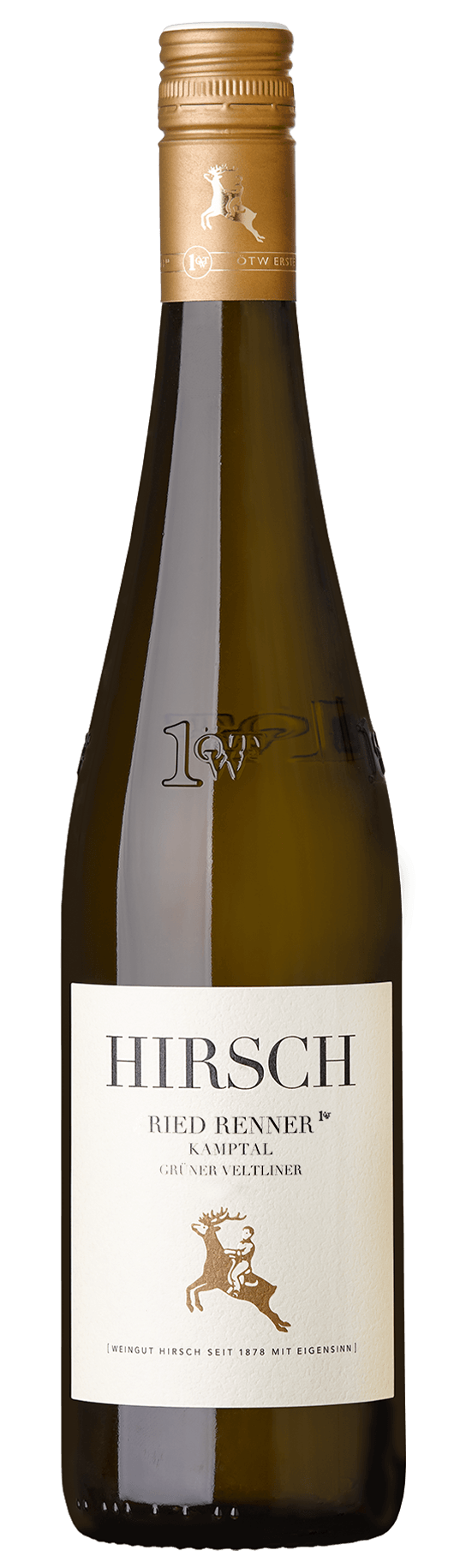 Weingut Hirsch Ried Renner Erste Lage Gruner Veltliner 2021  Front Bottle Shot