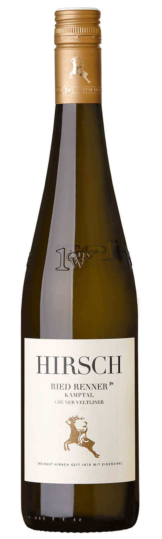 Weingut Hirsch Ried Renner Erste Lage Gruner Veltliner 2021  Front Bottle Shot